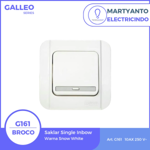 Broco Saklar Single Galleo G161 Warna Snow White