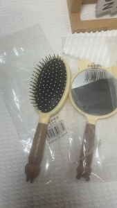 Sisir Rambut Anti Kusut Kaca Cermin Portable Sisir Oval Bulat Gagang  Estetik Lucu HS SR04