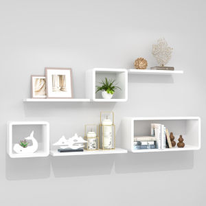 Minimalist Modern ไม้ติดผนังชั้นวางของ Xiyun ยี่ห้อ Pine วัสดุสําหรับห้องนั่งเล่น TV พื้นหลังกําแพงตกแต่ง