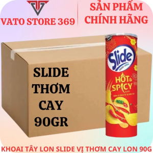 Bánh lát khoai tây SLIDE vị thơm cay lon 90g