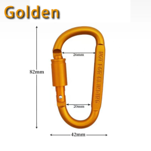 Aluminium Alloy D‑Shape Lock Carabiner Multi Colours Keychain Hook Portable Outdoor Tool For Camping Hiking Travel Activities