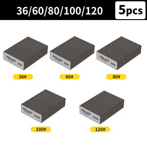 6Pcs/Set Washable Sanding Sponges 36 - 600# Wall Grinding Brush Descaling Clean Sand Wood Metal Derusting Polishing Blocks Brick