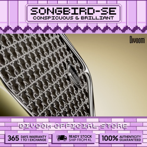 Divoom Songbird-SE Comspicuous & Brilliant Speaker + Dual Microphone & Stylish Handbag Design - Purple