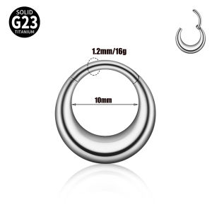 1pcs G23 Titanium Silver&Gold Color Moon Septum Nose Ring Hinged Clicker Nipple Ring Ear Studs Lobe Cartilage Piercing Jewelry