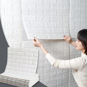 Vinyl Peel and Stick Waterproof Wall Stickers Art Wall XPE Foam Material Wall Decor for Home and Dorm 3D Textured Wall Decor