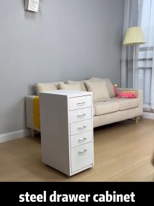 Easy to Install Small Mobile Metal Storage Drawers Cabinet Home Office Drawer Cabinet File Storage Unit with Wheels