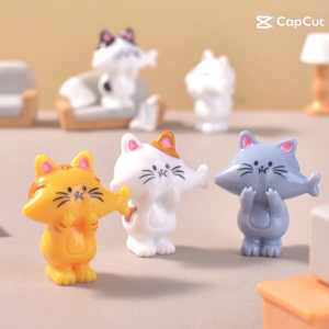 ONE SET - DAKENA - ORNAMEN MINIATUR KUCING PENCURI MULTI MOTIF - Little Thief Kitty - MINIATUR UNIK