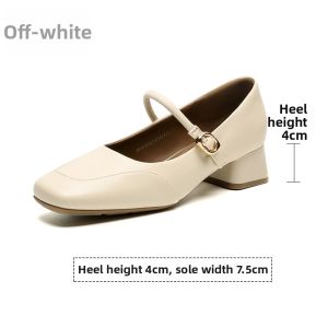 Josiny | Summer New French Mary Jane Shoe Rough Heel Fashionable