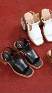 Giày Sandal Nữ 5cm Giả Boot Hở Mũi Thời Trang Pixie H404