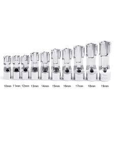 Fuel Line Socket Wrench 10-19mm Diesel Injector Fuel Line Socket Wrench Set Union Nut Socket For Elbow Nuts & Bolts Hand Tool