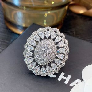 MESU.ACC | Dazzling Waterdrop Adjustable Unique Extravagant Ring