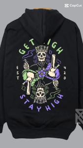 NEW sweater hoodie AKAZOO pria wanita jaket distro BIG SIZE flece tebal SB DPN BLKNG GET HIGT STY HIGT SB SAKU PUTIH