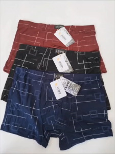 Fortunesong - 3 Pcs Celana Dalam Pria Model Boxer Pria Lupo Bahan Katun Spandex Premium Art 9040 (1 box isi 3 pcs)