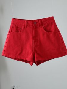 Norno E Station High Waist Solid Color Denim Shorts Womens Simple Versatile Trendy Hot Pants Tagless Autumn 2024 Ladies Jeans