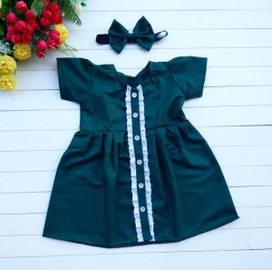 Namira Dress Bayi Perempuan 0-12 bulan | Baju bayi | Dress bayi Polos berenda