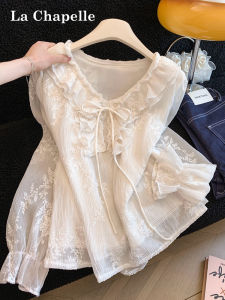 La Chapelle | Áo Blouse Cổ Yoke Voan Pháp