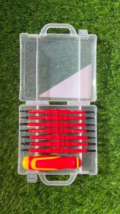 ชุดไขควงช่างไฟฟ้า 15in1 เหลือง-แดง เปลี่ยนหัวได้ ชุดเครื่องมือซ่อมแซมบ้าน ชุดไขควงหุ้มฉนวนไฟฟ้า ชุดเครื่องมือช่างไฟฟ้า เครื่องมือเปิดสกรูอเนกประสงค์