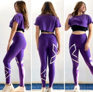 Setelan leging X Crop Gym untuk senam gym fitness zumba