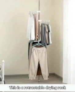 Adjustable Wall Clothes Rack Sampayan Ceiling Tension Clothes Drying Rack Foldable Rack