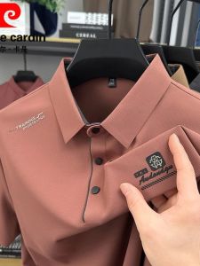 Áo Thun Tay Ngắn Pierre Cardin Ice Silk Polo-Shirt Mùa Hè Cho Nam Chất Liệu Lụa Tơ Tằm Dáng Rộng Thường Ngày Thời Trang