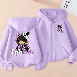Aphmau Anime Zip Up Hoodie Children Clothes Boys Zipper Sport Shirt Fashion Girl Zipper Sweatshirt Xmas Gift Baby Casual Tops