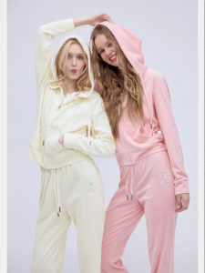 Juicy Couture | 100% Cotton Velvet Hooded Coat