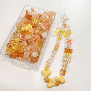 Acrylic Material Phone Chain Jewelry Accessories Mixed Color Mixed Style Loose Beads DIY Children Hair Accessories Making Elastic Band