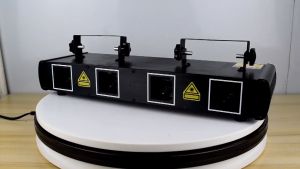 JC 4 Lens DJ Lights Sound Activated LED Laser Beam Compatible with DMX Controller/Party Lights