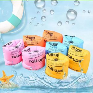 2pcs Adult Kids Inflatable Swim Arm Bands Floater Sleeves Swimming Rings Tube Armlets for Kids Arm Rollups Swimming Floater