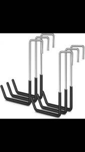 2025 1Pcs Hanging Hooks Vinyl Coated Heavy Duty Large Garage Wall Hook Rafter Hanger Hook Garage Bike Ladder Hooks Good