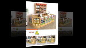 Bàn tính tiền siêu thị Bàn thu ngân thiết kế tiện lợi QTT312