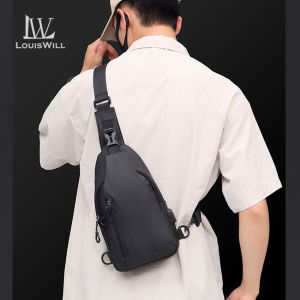 LouisWill กระเป๋าผู้ชายกระเป๋าสะพายข้างกระเป๋าสะพายชายความจุมากกระเป๋ากระเป๋าสลิงกระเป๋าสะพายข้างแฟชั่นสำหรับกระเป๋าเดินทางกีฬาทำงานธุรกิจ