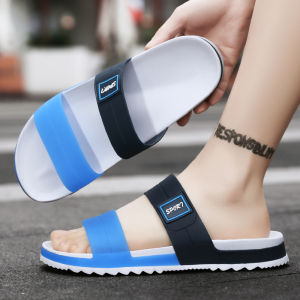 Casual Breathable Sports Slippers for Men Outdoor Beachwear Anti-Slip Thick Bottom Flat Heel EVA Material Pure Color Slip-On Sandals