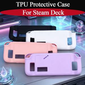 Durable 4 Colors For Steam Deck Replacement Silicone Protective Shell  Anti-drop TPU Case Back Cover For Steam Deck Accessory