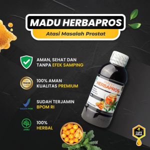 Madu Herbapros Original Efektif Membantu Melancarkan Buang Air Kecil Prostat