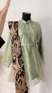 [Promo Cuci Gudang Bisa COD] Batik Couple Kebaya Amina Kebaya Brokat Tile Mix Satin Rok Span Katun Prima Kebaya Wisuda Tunangan Lamaran Termurah