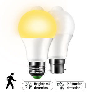 E27 B22 Motion Sensor LED Bulb 85-265V 12W 15W 18W 20W PIR Sensor LED Lamp Auto ON/OFF for Porch Stairs Garage Security Lighting