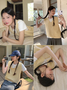 Yellow Knit Beautiful Versatile Vest