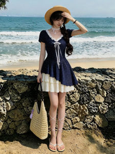 Ge·an·fei | Elegant French Floral Printed Two-piece Style Short Dress