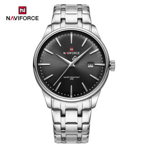 Naviforce | NAVIFORCE Brand Design Mens Luxury Wristwatch Stainless Steel Stainless Steel Strap Calendar Quartz Watch Reloj Hombre 2024 New