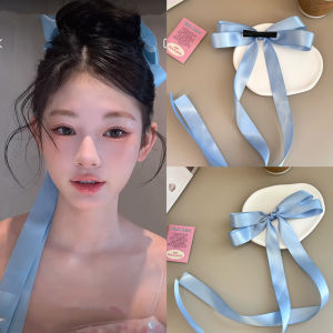 Blue Ribbon Butterfly Knot Hair Clip Top Clip Girl Anti-Aging Hair Accessories Duckbill Headwear Princess Escape Plan