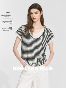 BEIQIANI | Business Casual V-neck T-shirt Short Sleeve