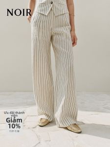 MO&Co. | Quần Tây Ống Thẳng Cạp Lưng Vải Linen Pháp