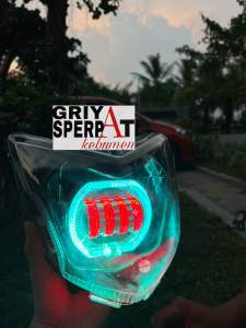 Lampu depan cbr 150 old lama custome biled projie