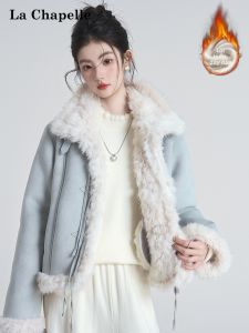 La Chapelle | Warm Fur Jacket Bow Tie Fastening