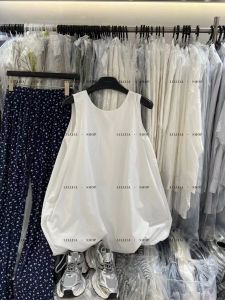 Korean Dongdaemun Womens Summer New Style Sweet Age-Reduction White Flower Printed Skirt Unique Outerwear Sleeveless Tank Top