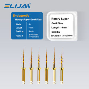 ELIJAH 6pcs/Box Dental Heat Activated Canal Root File Pro-Taper Gold Flexible Endo Rotary Files Dentistry Endodontic Tools