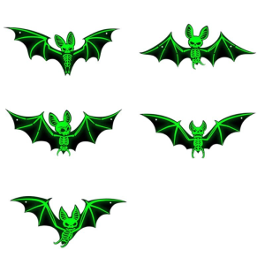 10/20/50pcs Halloween Hanging Glow-in-the-Dark Bats - 3D Glowing Green Plastic Decorations for Haunted House Parties