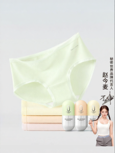 Secret World | Cotton Cool Anti-Bacterial Breathable Mid-Waist Briefs