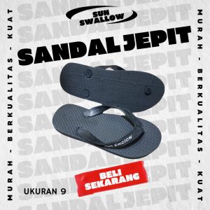 ECERAN SATUAN!! Sandal Jepit Sun Swallow BLACK SERI 9-105(38-41)
